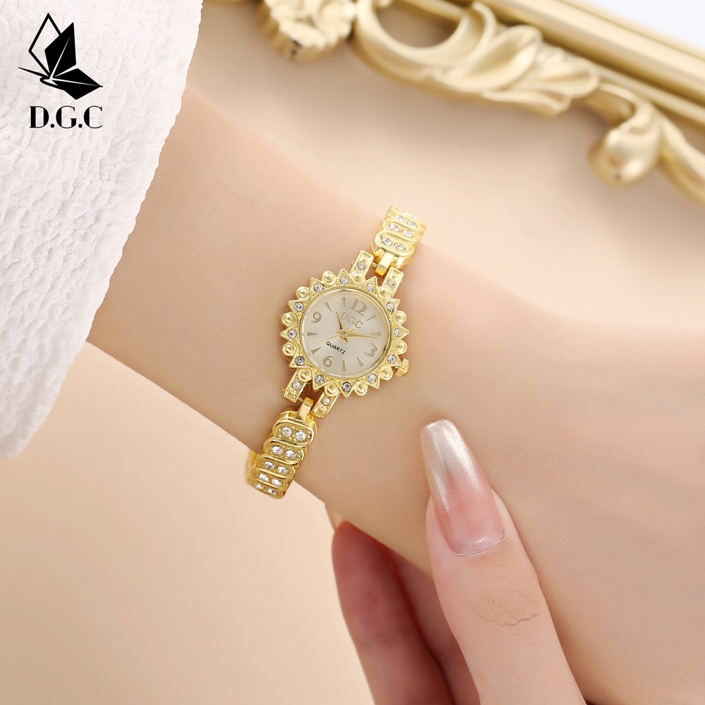 ✨DGC✨JAM TANGAN WANITA ANALOG MURAH HARGA GROSIR RANTAI CRYSTAL KRISTAL PREMIUM WATCH MURAH  W242