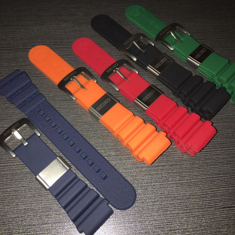 STRAP TALI JAM RUBBER/KARET SEIKO Silicone Tali Jam Tangan Seiko Diver 22mm warna lengkap