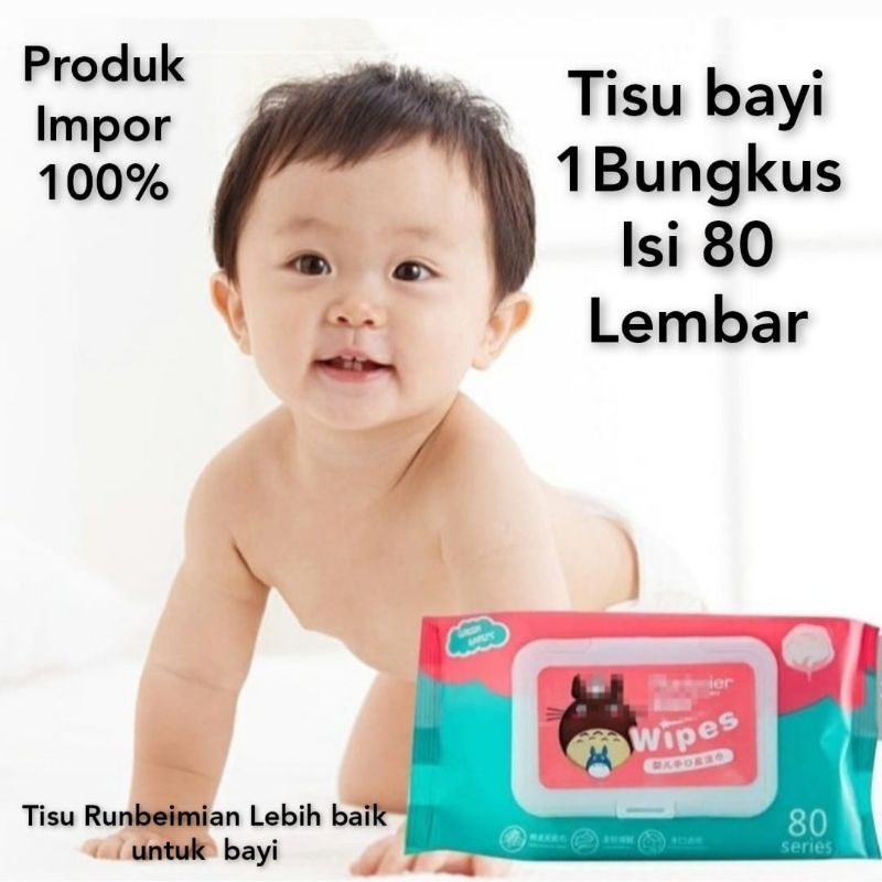 Tissue Basah Anak Dan Baby Lembut Isi 80 Lembar