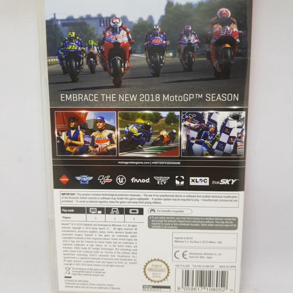 Nintendo Switch MotoGP Moto GP 18