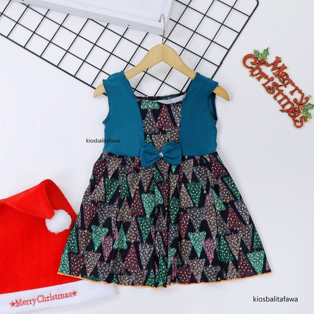 [NATAL] Dress Clairine size Bayi New Born - 12 Bulan / Dres Yukensi Baju Baby Murah Anak Perempuan