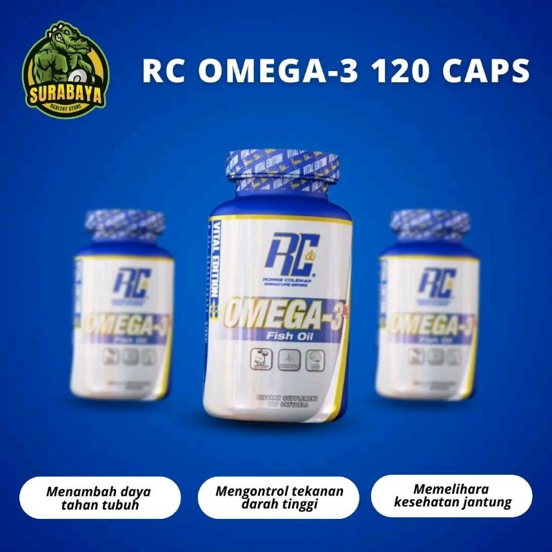 Ronnie Coleman RC Omega 3 120 Softgels Omega-3 Fish Oil Capsules