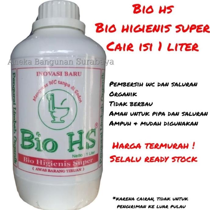Bio HS cair - anti sumbat & bau toilet / saluran pembuangan