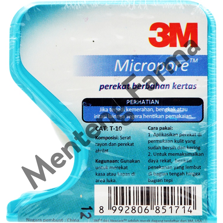 Plaster Roll 3M Nexcare Micropore 1/2 In x 9.1 m - Plaster Perban Luka