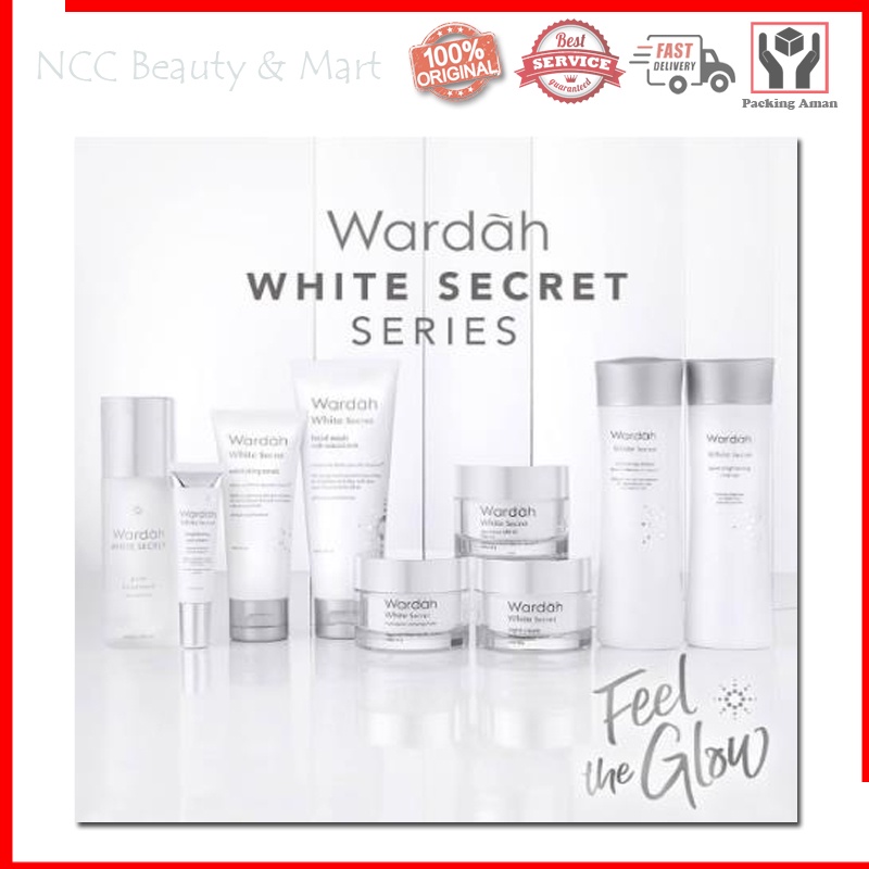 * NCC * Wardah White Crystal Secret Series Cleanser Krim Toner Moisturizer Serum Essence Dark Spot