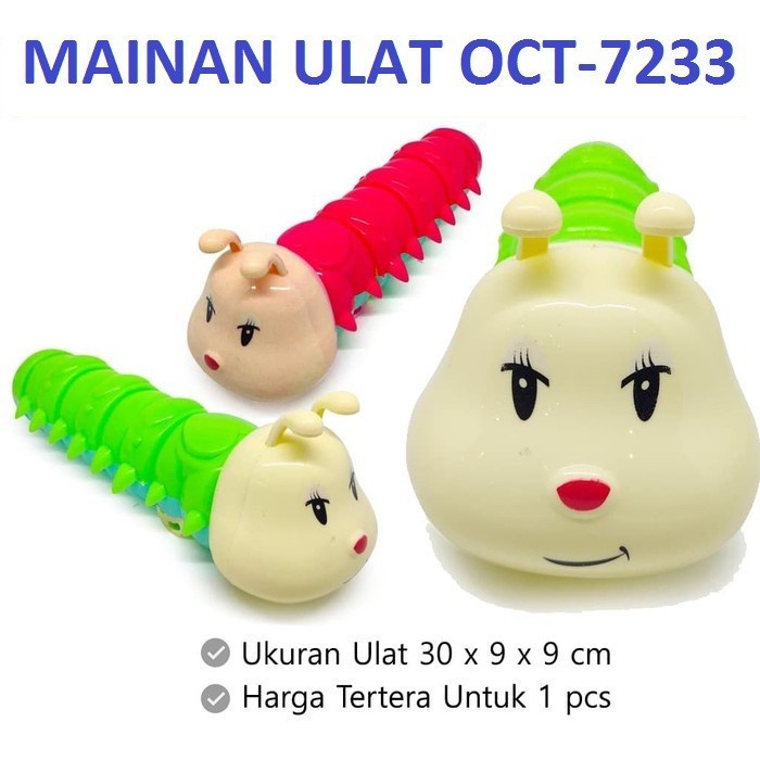 Mainan Ulat Ulatan Plastik Pullback OCT 7233