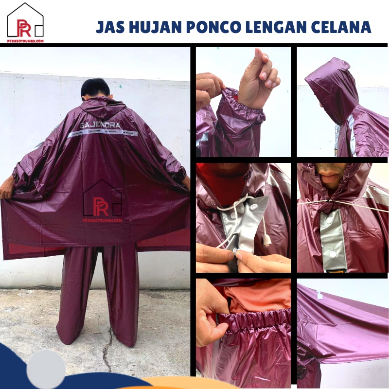 Jas Hujan Dewasa Setelan Jumbo / Mantel Hujan Batman Kelelawar Big Size