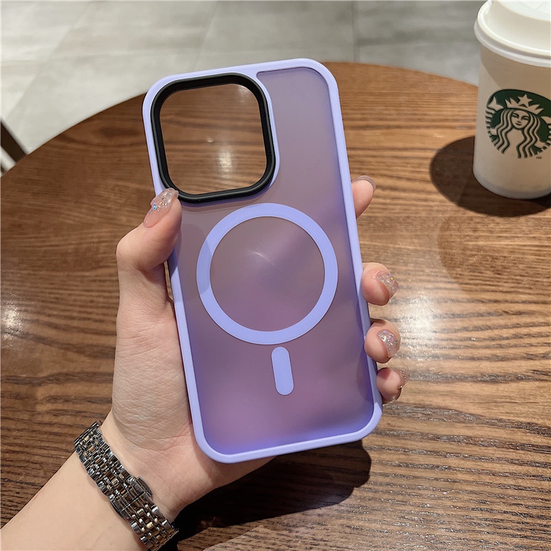 Hard case Matte Dengan ring Magnetik Untuk iphone 14 pro max plus 13 12 pro max