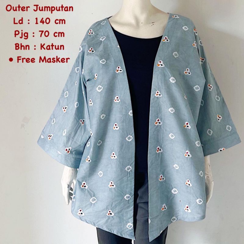 outer jumputan super jumbo vest trendi atasan kerja