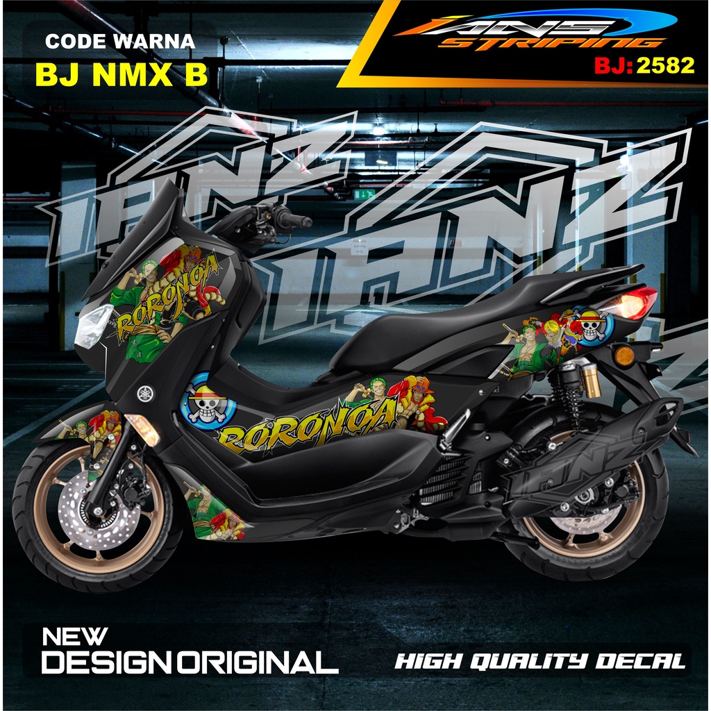 DECAL STICKER NMAX FULL BODY ANIMASI RORONOA / STICKER VARIASI ALL NEW NMAX TERBARU  / STICKER NMAX OLD