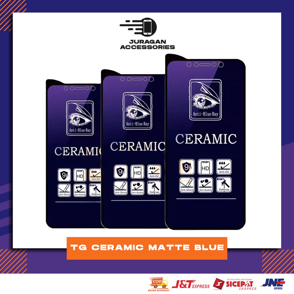 TEMPERED GLASS CERAMIC MATTE ANTI RADIASI OPPO F1/F1S/F1 PLUS/F3/F3 PLUS/F5/F7/F7 YOUTH/F9/F11/F11 P