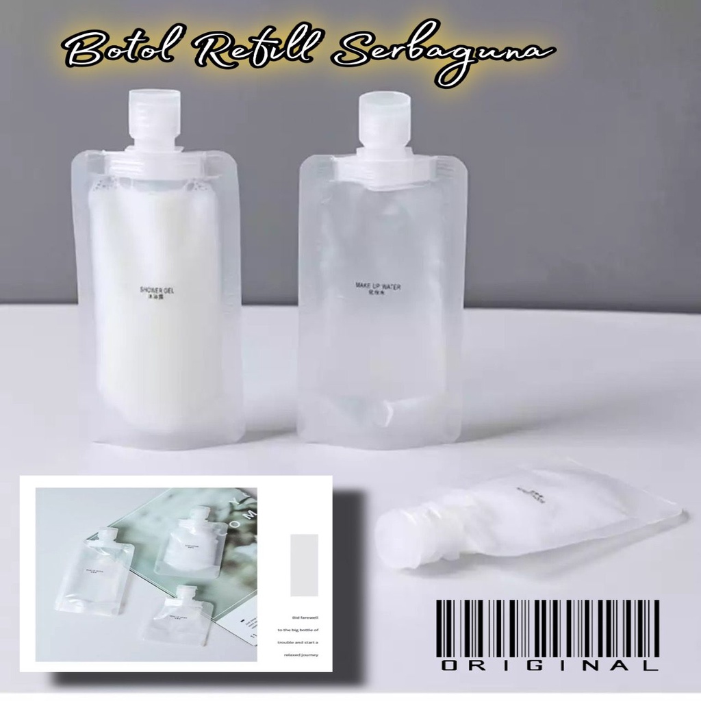 MATAHARI GROSIR - BOTOL REFILL SABUN CAIR / PLASTIK FLIPTOP TRAVELING