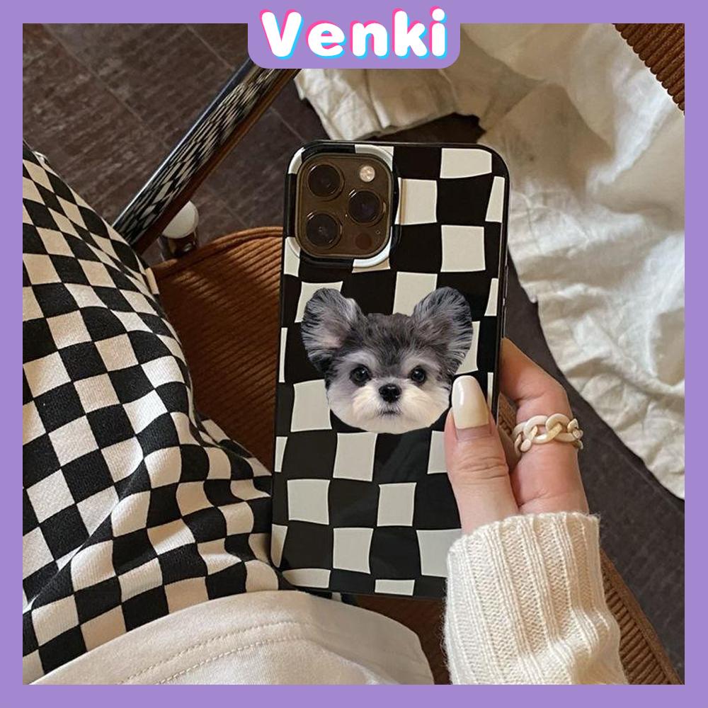 Case iPhone 14 Pro Max TPU Soft Case Cartoon Cute Dog Glossy Checkerboard Candy Case Camera Protection Shockproof For iPhone 14 13 12 11 Plus Pro Max 7 Plus X XR