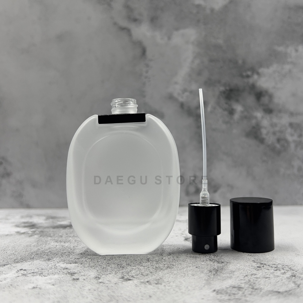 Botol Parfum 30ml Spray Kaca Tebal Frost Oval Refill Isi Ulang Travel