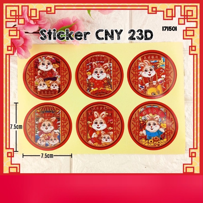 

Sticker cny 23D isi 30 pcs