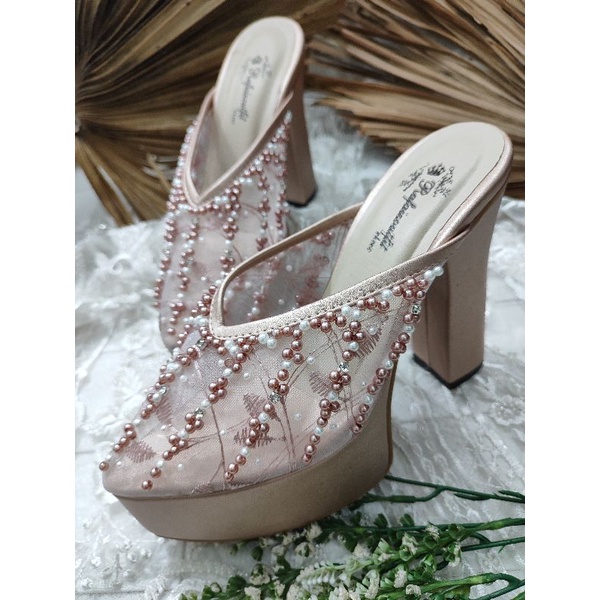 sepatu wanita yesika rosegold 12cm tahu