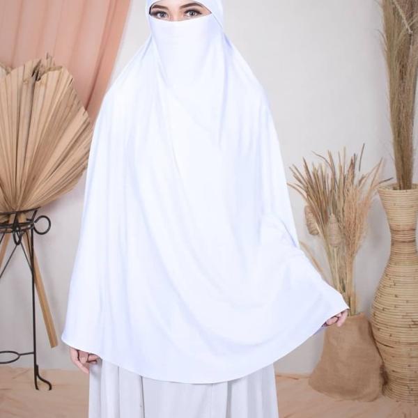 Hijab Khimar Niqab Syari Jumbo Siria Premium - Coffee
