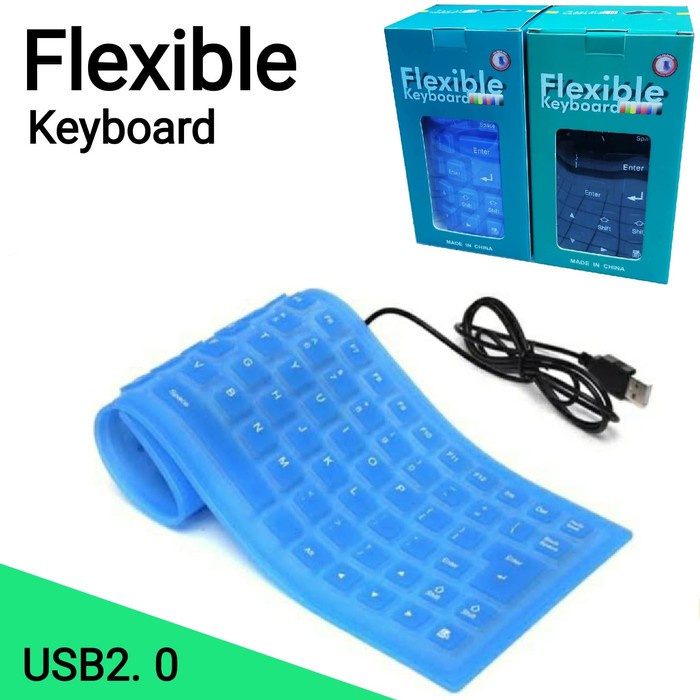 Keyboard fleksibel anti air / Keyboard flexible USB / Keyboard karet usb