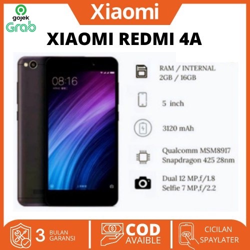 "xiaomi redmi 4a ram 2gb rom 16gb | HP Xiaomi 4A new garansi