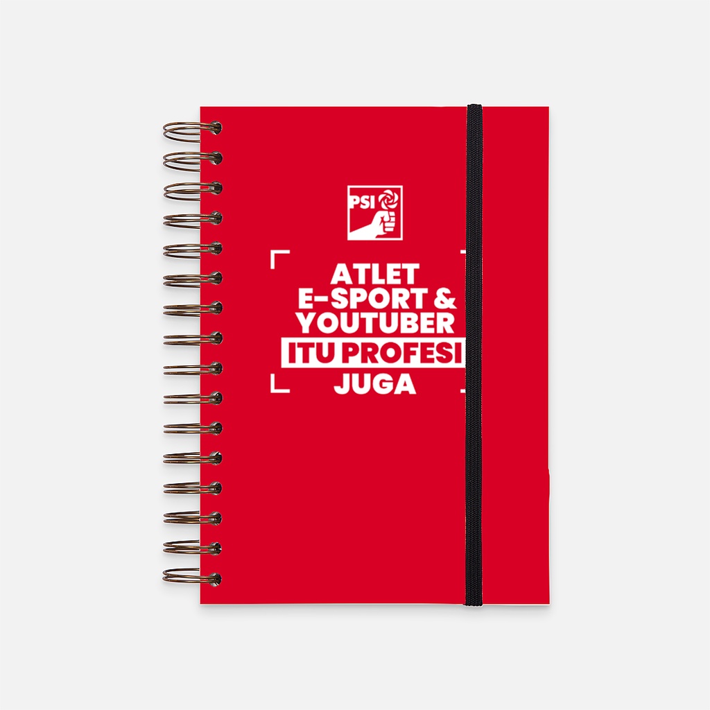 

Hard Cover Notebook Atlet E-Sport & Youtuber Itu Profesi