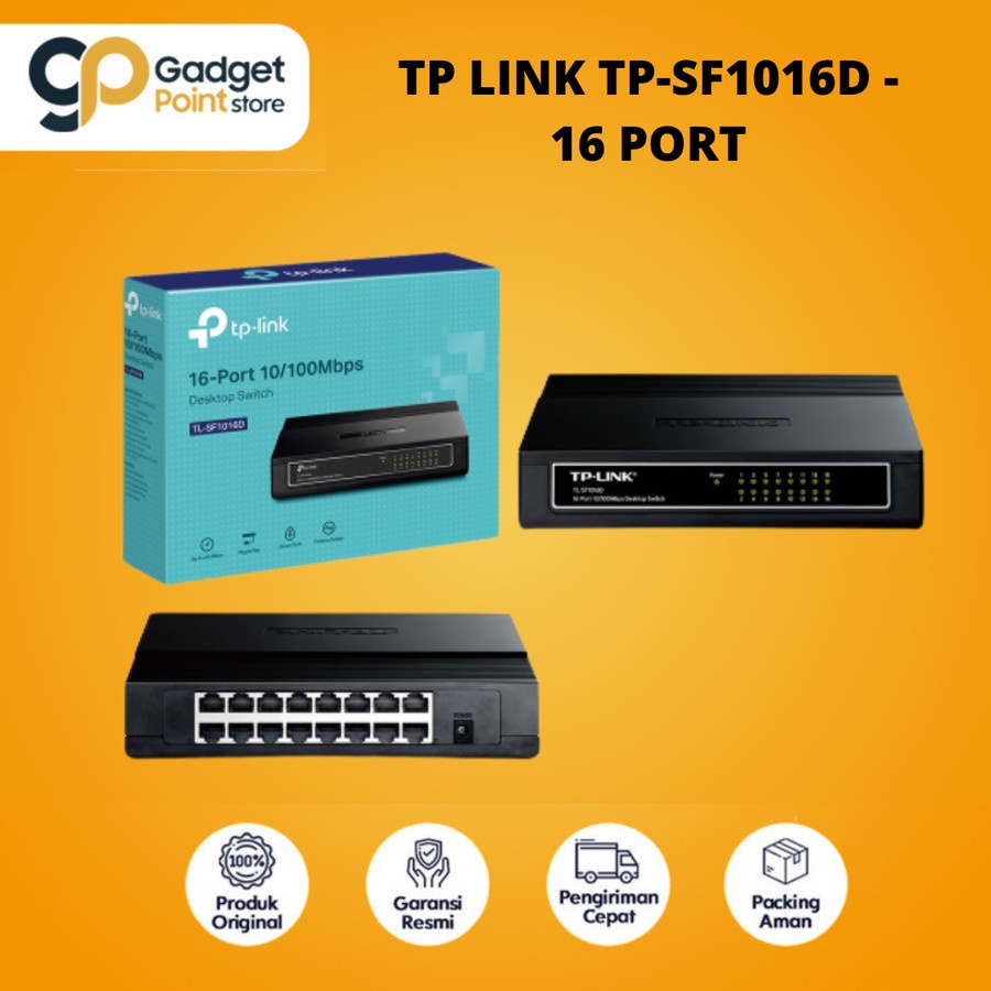 TP Link TP-SF1016D 10/100MBPS Switch Hub Original - Garansi Resmi 1 tahun