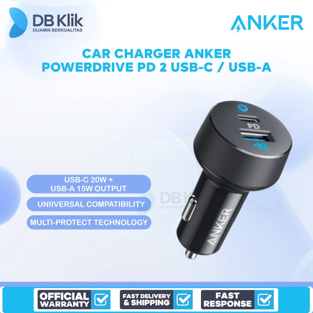 Car Charger Anker PowerDrive PD 2 USB-C / USB-A A2732 - ANKER A2732HF1