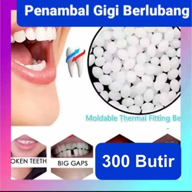 penambal gigi berlubang permanen ori alami 300 butir