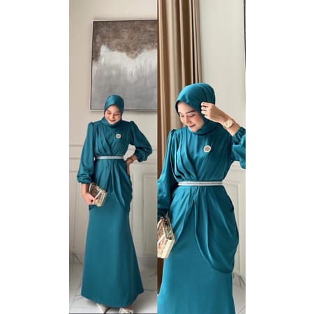 NEW- Havana Dress FREE BELT + BROS  BAJU DEWASA MURAH TERBARU 2022 / Gamis Kondangan / DRESS KONDANGAN / DRESS PESTA