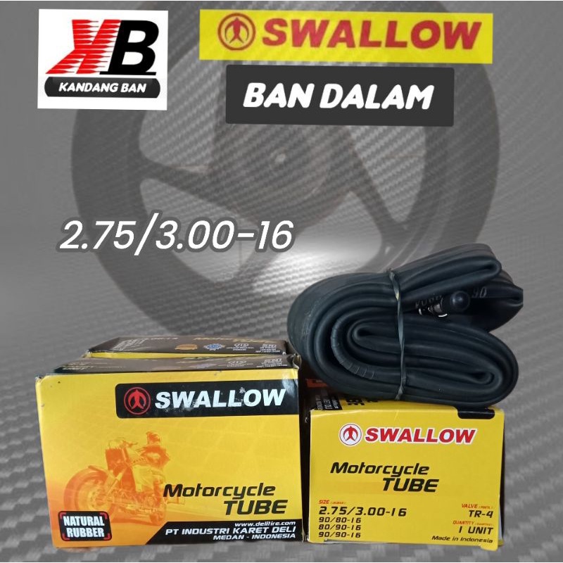 BAN DALAM SWALLOW 2.75/3.00-16 UNTUK MOTOR NOUVO, SKYDRIVE, SKYWIVE, HAYATE (PRODUK DI JAMIN ASLI)