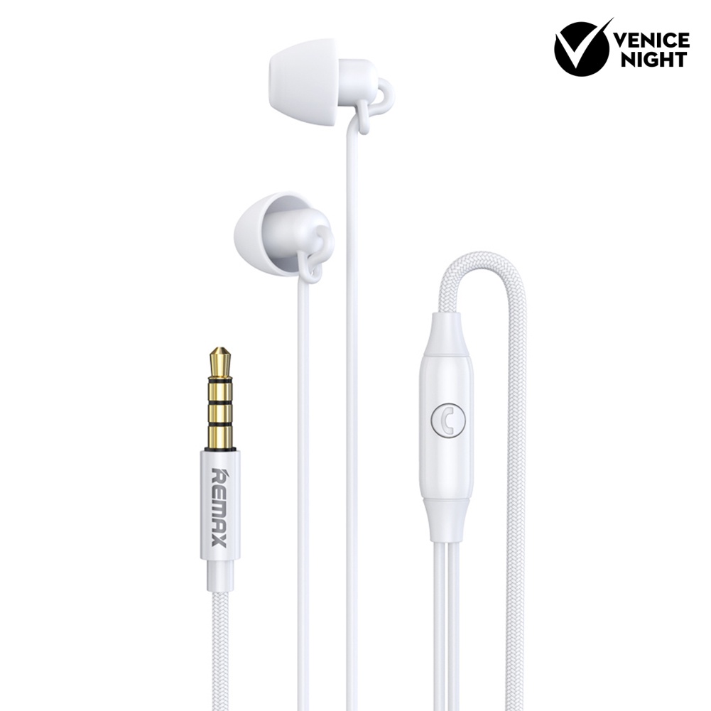 (VNEP) (Berkabel) Remax RM-208 3.5mm Stereo Music Phone Earphone In-ear Headset dengan Mic