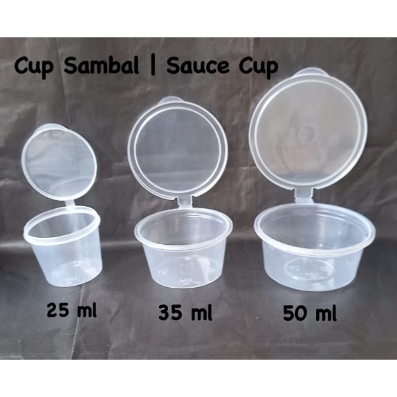 

Cup tutup tempat sambal 35 ml 50 pcs / pak
