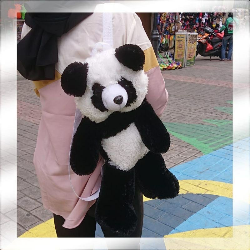 BISA COD Beruang Ransel Tedybear Grizzly/Panda/Ransel cinamoroll tas bulu import lucu lucu Gemoy pipit grosir