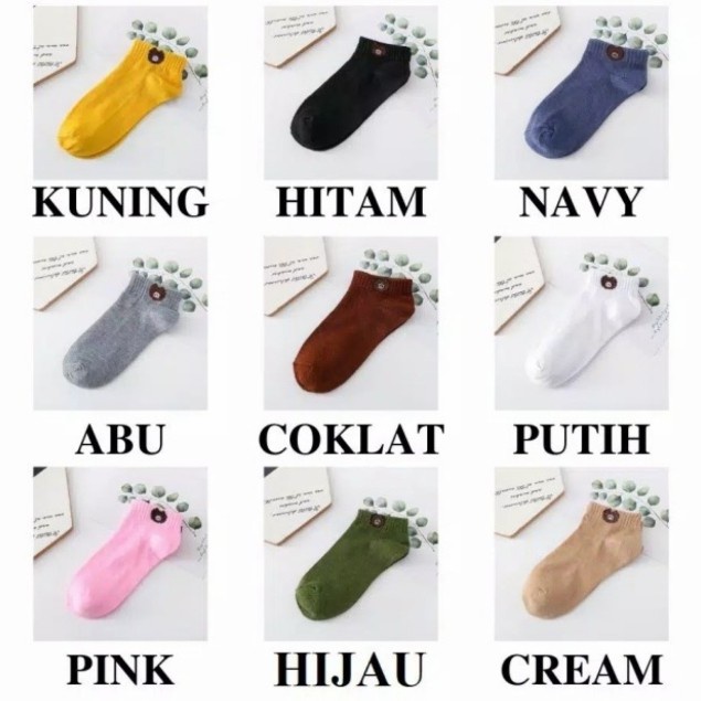 BELLA - KAOS KAKI BERUANG BEAR PENDEK MATA KAKI ANGKLE SOCK MOTIF KARAKTER