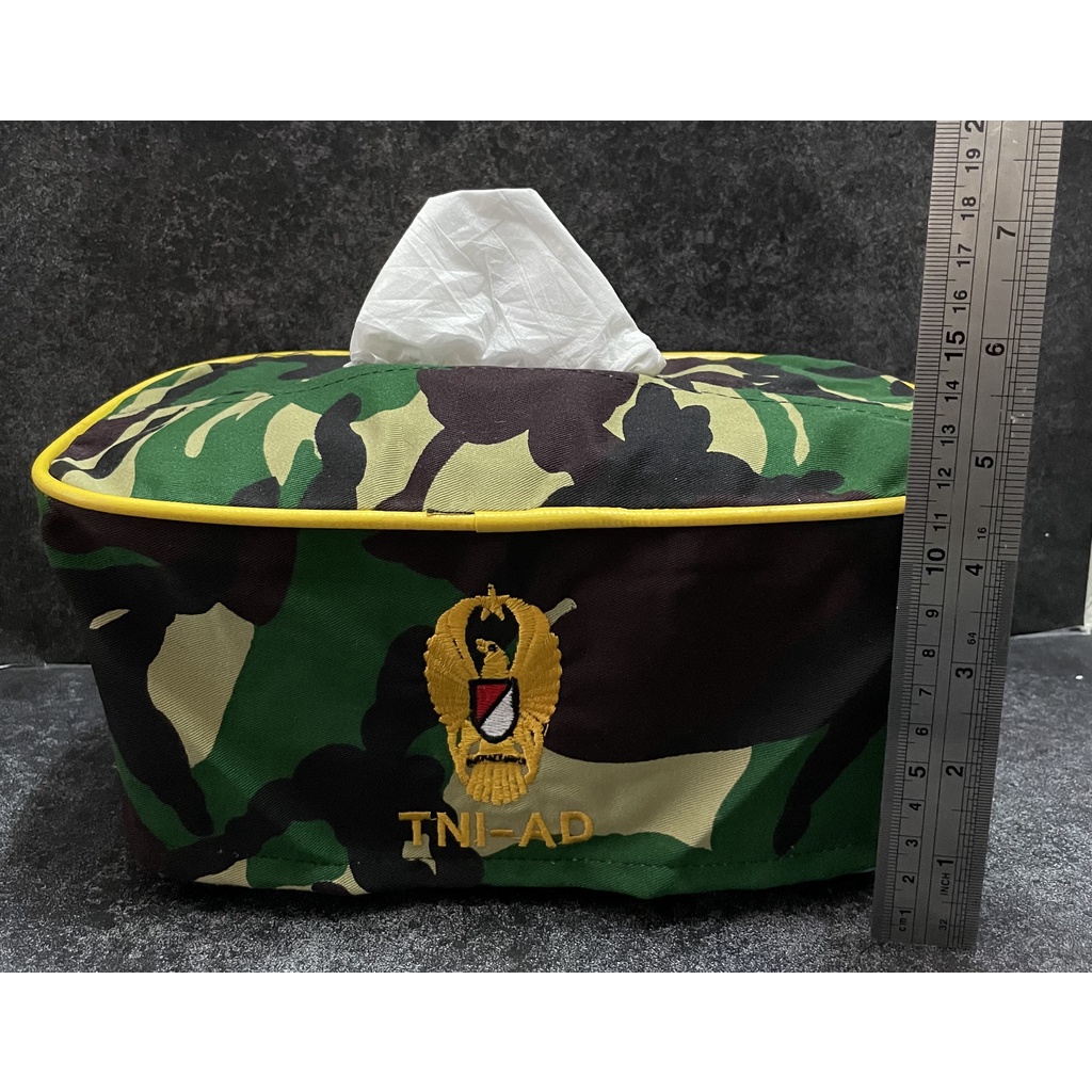 Kotak Tissue TNI AD Ekapaksi (Loreng) - Tempat Tissue Mobil - Tissue Box TNI AD