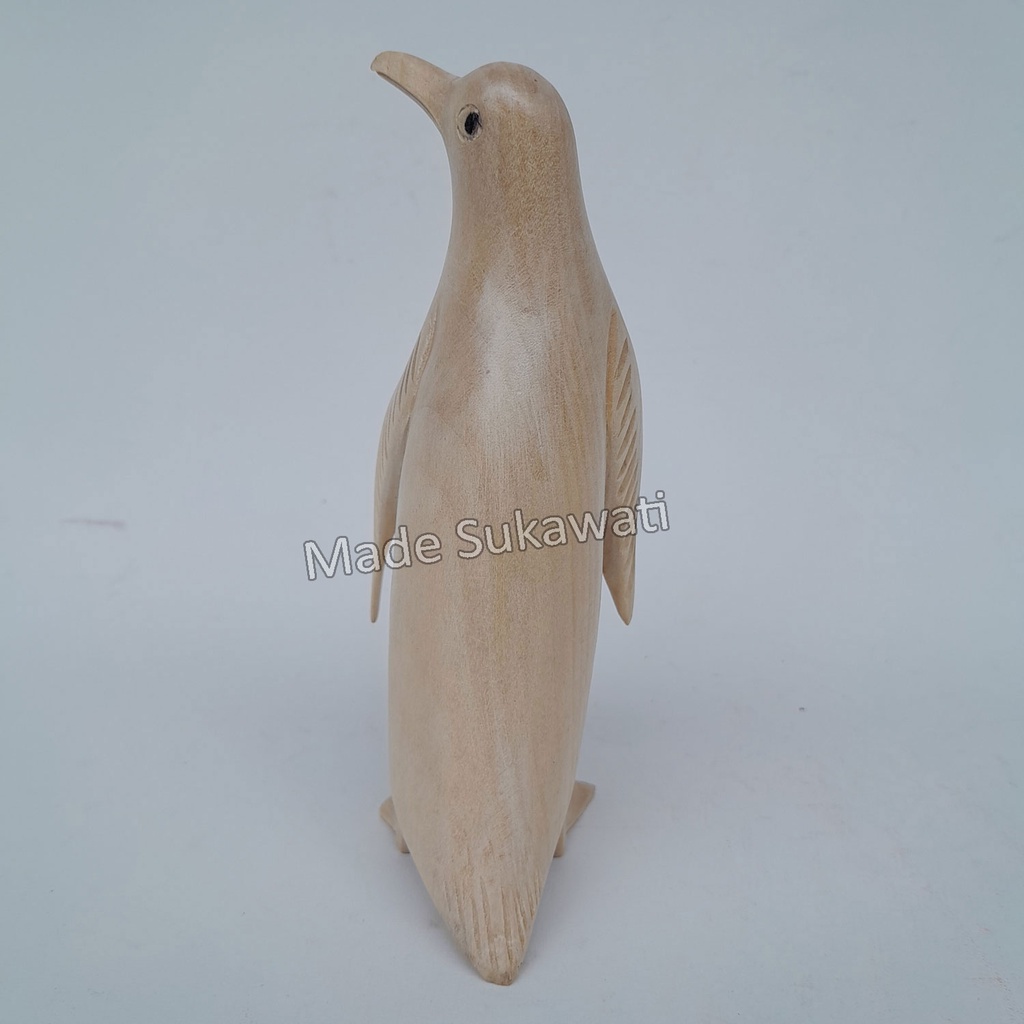 Kerajinan patung kayu Pinguin Penguin mini handmade ukiran bali