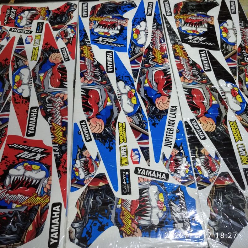 STRIPING VARIASI LIST STIKER JUPITER MX LAMA 135 OJMX MX OLD DORAEMON ZOMBIE SERIES