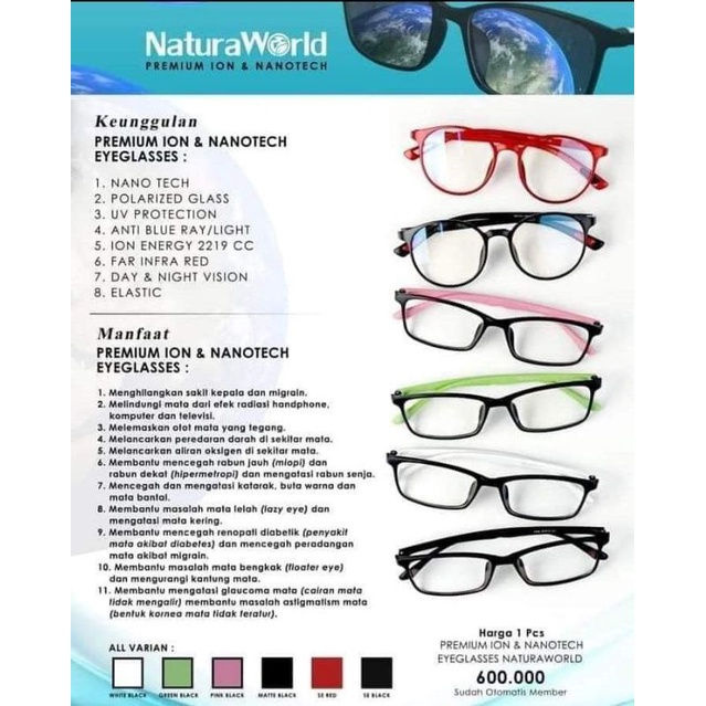 kacamata ion nano tech natura world