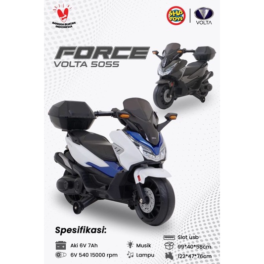 Motor Aki Force Lisensi HONDA (Volta 5055) READY Pontianak