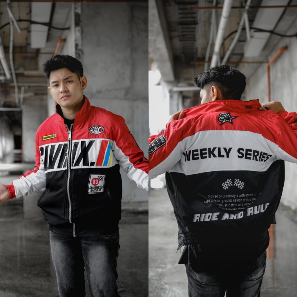 Livingspace | Nascar Jacket Merah/Hitam Jaket Nascar Pria Premium Nascar Racing Nascar Jacket Vintag
