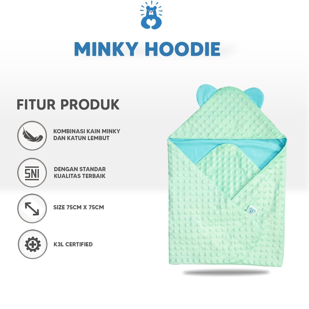 ⇶ Minky Hoodie - Selimut Traveling Hangat_id せ