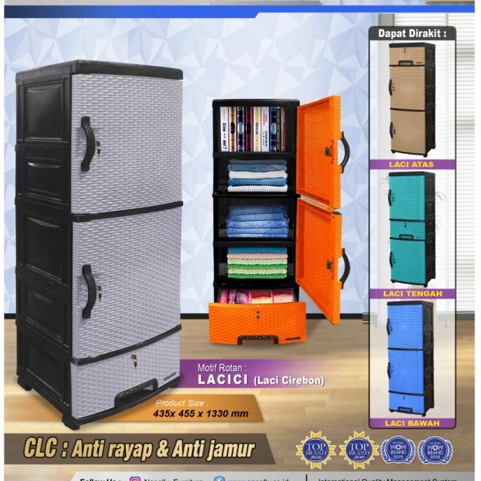 

LEMARI PLASTIK LOCKER NAPOLLY CLC 55L K3 SAKURA MOTIF ROTAN stock ready