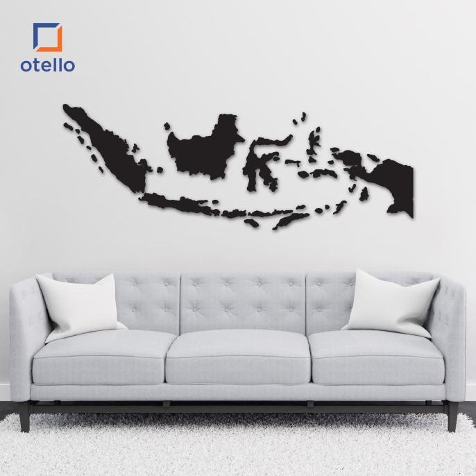 Peta Indonesia | Wall Sticker Akrilik Timbul | Dekorasi Hiasan Dinding
