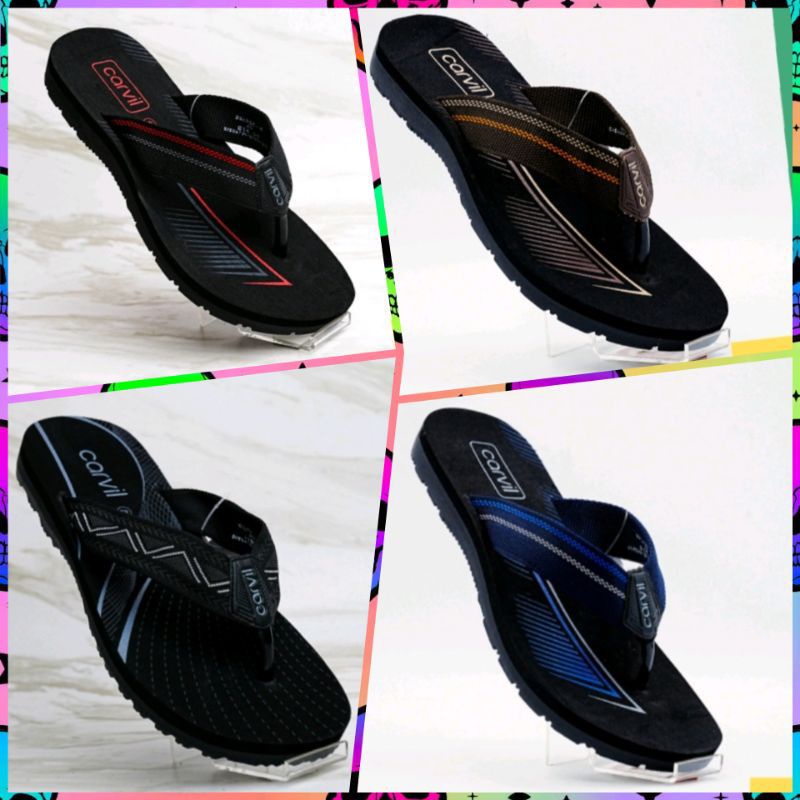 15 Sandal Carvil Pria/Sendal Carvil Pria Original Terbaru Bayar Ditempat(COD)