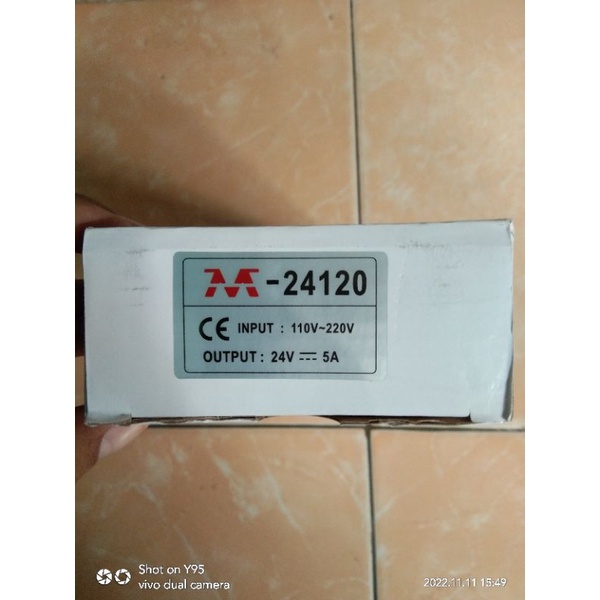 POWER SUPPLY DC 24V 5A INPUT AC 110/220V