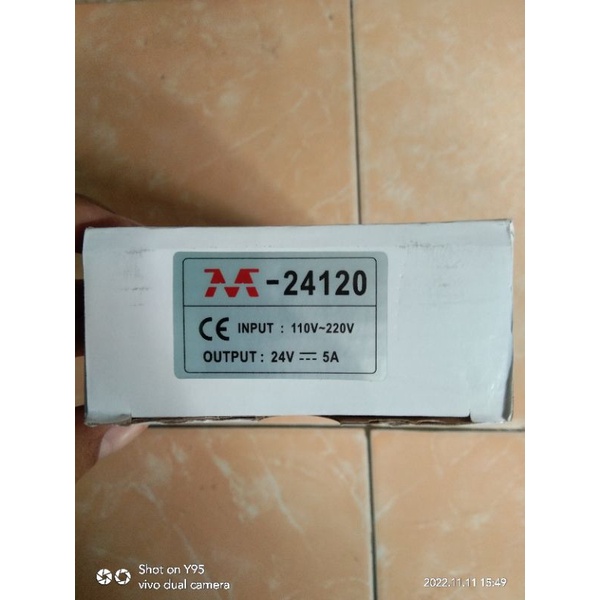 POWER SUPPLY DC 24V 5A INPUT AC 110/220V