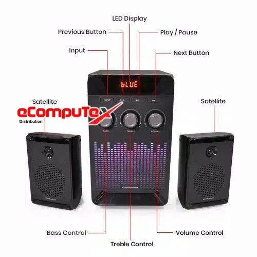 SPEAKER SIMBADDA CST 6000N+ / 6000 N+ BLUETOOTH USB BASS DISPLAY RADIO