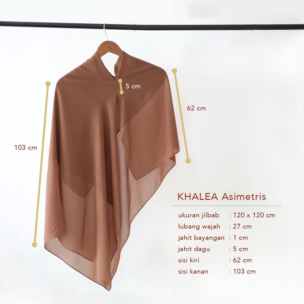 Khalea Instant - Hijab segiempat Asimetris , Simetris by yeppushop