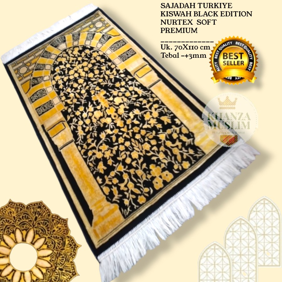 Sajadah  FLORAL | SEJADAH BELUDRU tebal busa Lembut & Nyaman jumbo traveling Z7H8 anti slip TURKEY R