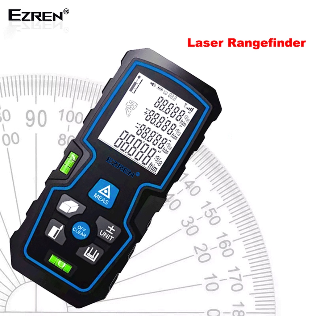 Ezren EZ-2008 Meteran Laser Digital Distance Pengukur Dimensi 80 Meter