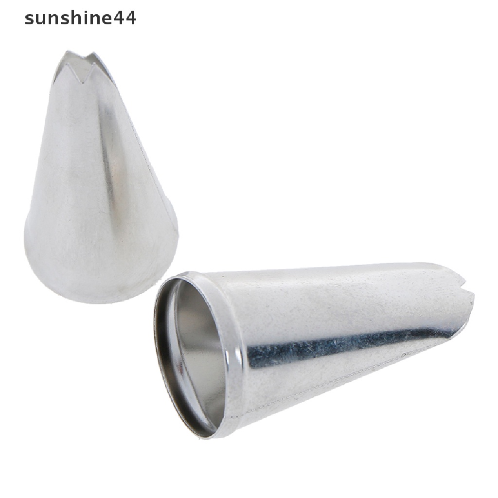 Sunshine 1PC DIY Spuit Piping Dengan Bahan Stainless Steel Dan Bentuk Daun Untuk Hiasan Kue  .